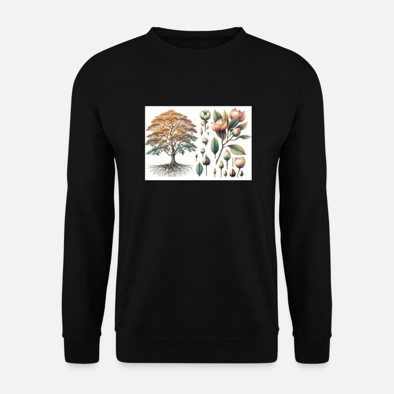 Magnolie Botanik - Unisex Pullover - Schwarz