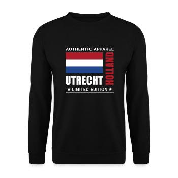 Utrecht - Unisex Sweatshirt - black - Front - Alina (178cm) & Michal (187cm)