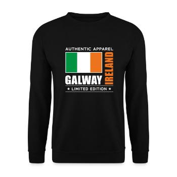 Galway - Unisex Sweatshirt - black - Front - Alina (178cm) & Michal (187cm)