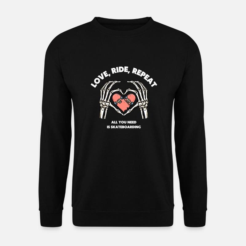 Love Skateboard - Unisex Sweatshirt - black