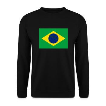 Brazil flag / Drapeau Brésil - Unisex Sweatshirt - black - Front - Alina (178cm) & Michal (187cm)