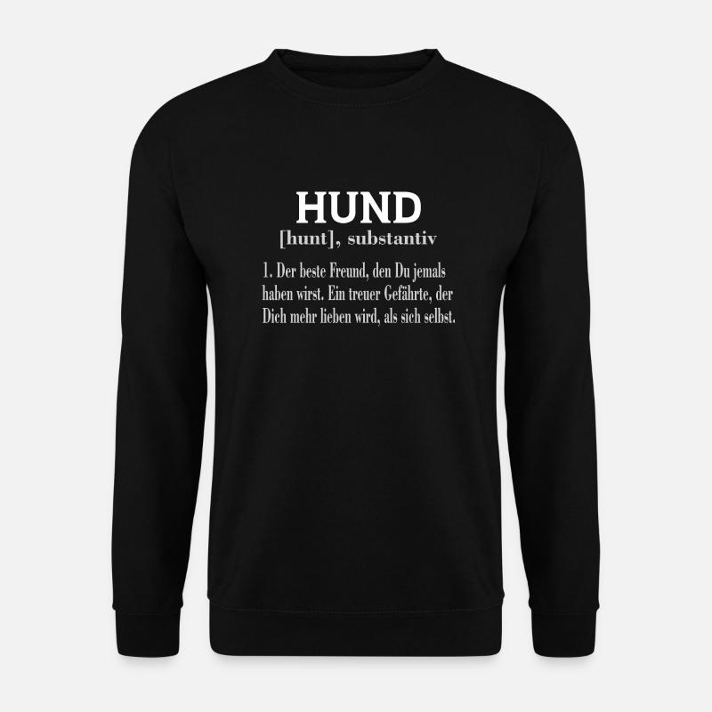 Hund substantiv - Unisex Pullover - Schwarz