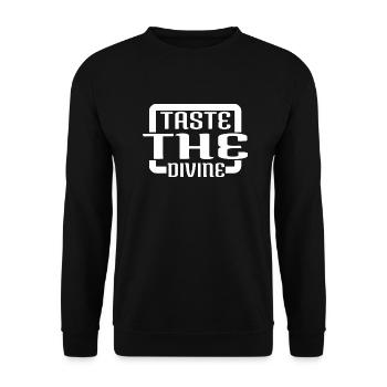 funny sayings taste sensations unique flavors - Unisex Sweatshirt - black - Front - Alina (178cm) & Michal (187cm)