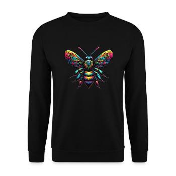 Biene - Unisex Pullover - Schwarz - Vorne - Alina (178cm) & Michal (187cm)