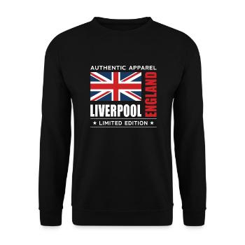 Liverpool - Sweat-shirt Unisexe - noir - Devant - Alina (178cm) & Michal (187cm)