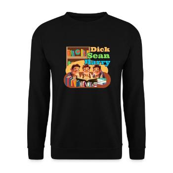 have fun with a dictionary - Unisex Sweatshirt - black - Front - Alina (178cm) & Michal (187cm)