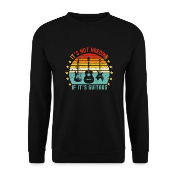 IT'S NOT HARDING IF IT'S GUITARS - Funny guitar - Unisex Sweatshirt - black - Front - Alina (178cm) & Michal (187cm)