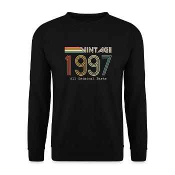 Episch und legendär geboren 1997: 27. Geburtstag - Unisex Pullover - Schwarz - Vorne - Alina (178cm) & Michal (187cm)