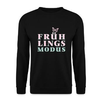 Mode Printemps - Le printemps est là ! - Sweat-shirt Unisexe - noir - Devant - Alina (178cm) & Michal (187cm)