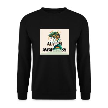 Sensibilisation à l’autisme. - Sweat-shirt Unisexe - noir - Devant - Alina (178cm) & Michal (187cm)