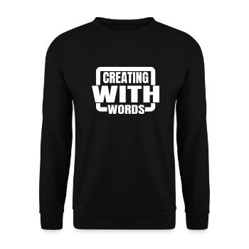 Citation Favoriser la créativité Bday Fiction Writing - Sweat-shirt Unisexe - noir - Devant - Alina (178cm) & Michal (187cm)