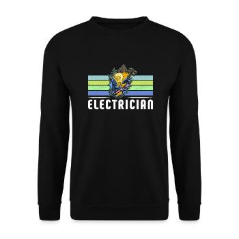 Électricien Électricien Technicien d’éclairage Lampe - Sweat-shirt Unisexe - noir - Devant - Alina (178cm) & Michal (187cm)