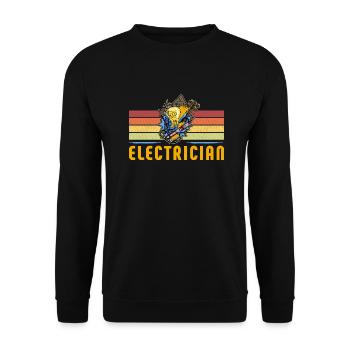 Électricien Électricien Technicien d’éclairage Lampe - Sweat-shirt Unisexe - noir - Devant - Alina (178cm) & Michal (187cm)
