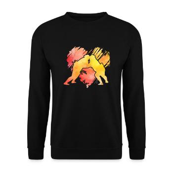 Sumo - Unisex Sweatshirt - black - Front - Alina (178cm) & Michal (187cm)