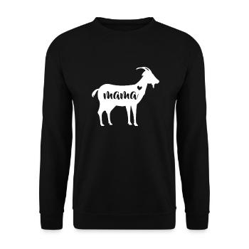 Goat Mothers Day Mama Farm Mom Lover Gift Women - Unisex Sweatshirt - black - Front - Alina (178cm) & Michal (187cm)