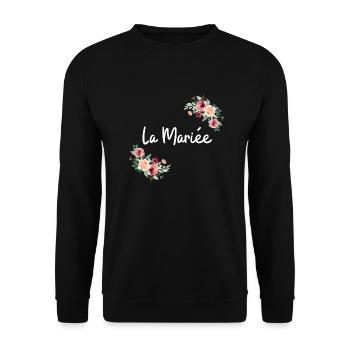 La mariée fleurs - Sweat-shirt Unisexe - noir - Devant - Alina (178cm) & Michal (187cm)