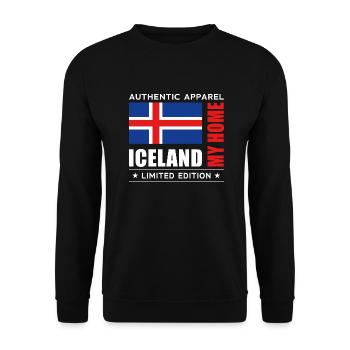 Island - Unisex Pullover - Schwarz - Vorne - Alina (178cm) & Michal (187cm)