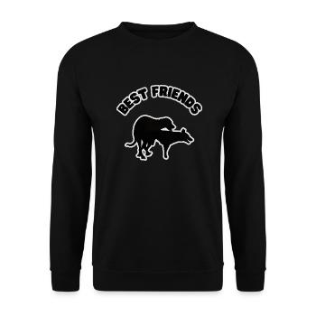 Best Friends Black Grunge - Unisex Sweatshirt - black - Front - Alina (178cm) & Michal (187cm)