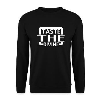 Saveurs riches Variété de saveurs Citations de bonheur culinaire - Sweat-shirt Unisexe - noir - Devant - Alina (178cm) & Michal (187cm)