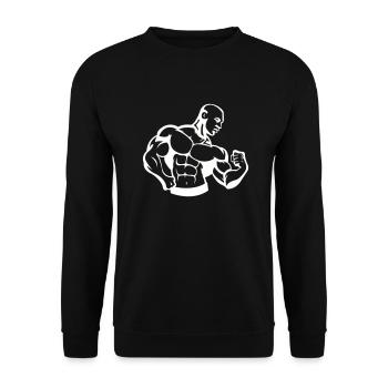 Bodybuilding Bodybuilders - Unisex Sweatshirt - black - Front - Alina (178cm) & Michal (187cm)
