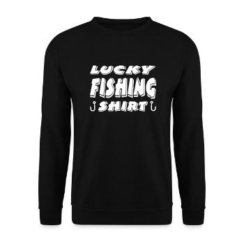 Angling - Unisex Sweatshirt - black - Front - Alina (178cm) & Michal (187cm)