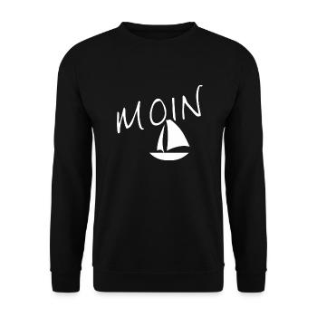 Moin with sailing ship - Unisex Sweatshirt - black - Front - Alina (178cm) & Michal (187cm)