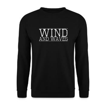 fun windsurfing gear freedom birthday - Unisex Pullover - Schwarz - Vorne - Alina (178cm) & Michal (187cm)