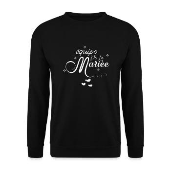 équipe De La Mariée EVJF Future Mariée - Sweat-shirt Unisexe - noir - Devant - Alina (178cm) & Michal (187cm)