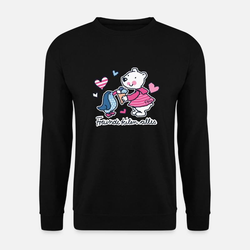 Freunde teilen alles - Unisex Pullover - Schwarz