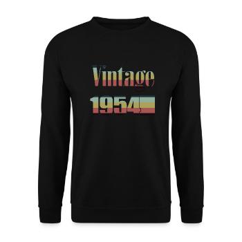 1954 Geburtstag 1954 Jahrgang 1954 Geburtstag - Unisex Pullover - Schwarz - Vorne - Alina (178cm) & Michal (187cm)