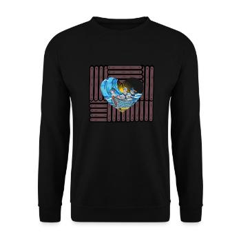 Mouettes Mouette Mer Soleil Côte Océan - Sweat-shirt Unisexe - noir - Devant - Alina (178cm) & Michal (187cm)