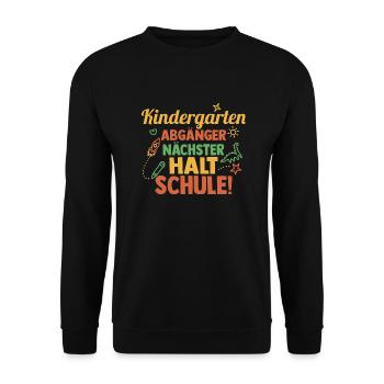 Garderie de la maternelle de la maternelle de 19e année - Sweat-shirt Unisexe - noir - Devant - Alina (178cm) & Michal (187cm)