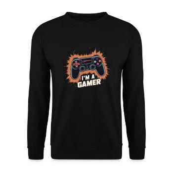 JE SUIS UN GAMER - Sweat-shirt Unisexe - noir - Devant - Alina (178cm) & Michal (187cm)