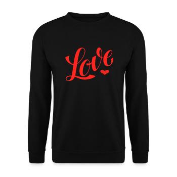 Love - Conçu par KissingLetters - Sweat-shirt Unisexe - noir - Devant - Alina (178cm) & Michal (187cm)