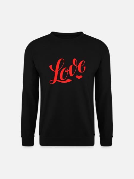 Love - Designed by KissingLetters - Unisex Pullover - Schwarz