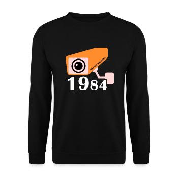 1984 - Sie schauen zu - Unisex Pullover - Schwarz - Vorne - Alina (178cm) & Michal (187cm)