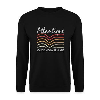 032s ATLANTIQUE3 - Sweat-shirt Unisexe - noir - Devant - Alina (178cm) & Michal (187cm)