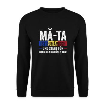 Roumain Roumanie Roumanie - Sweat-shirt Unisexe - noir - Devant - Alina (178cm) & Michal (187cm)