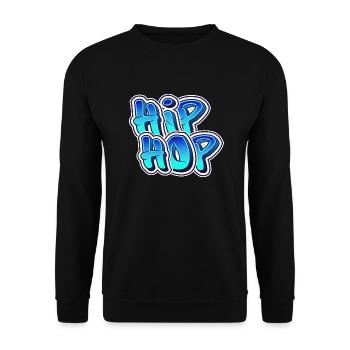 Hip Hop Text Graffiti - Unisex Sweatshirt - black - Front - Alina (178cm) & Michal (187cm)
