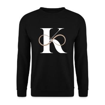 Infinite letter k - Unisex Sweatshirt - black - Front - Alina (178cm) & Michal (187cm)