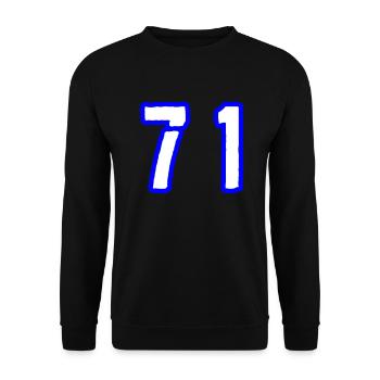 71 Number Symbol - Unisex Sweatshirt - black - Front - Alina (178cm) & Michal (187cm)