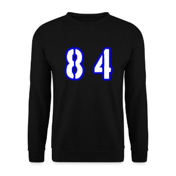84 Number Symbol - Unisex Sweatshirt - black - Front - Alina (178cm) & Michal (187cm)