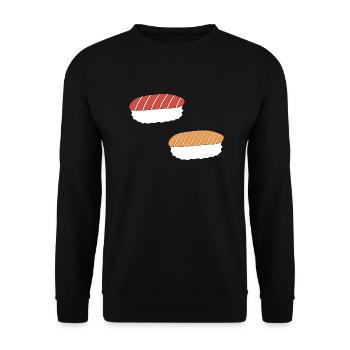 Nigiri Sushi - Unisex Pullover - Schwarz - Vorne - Alina (178cm) & Michal (187cm)