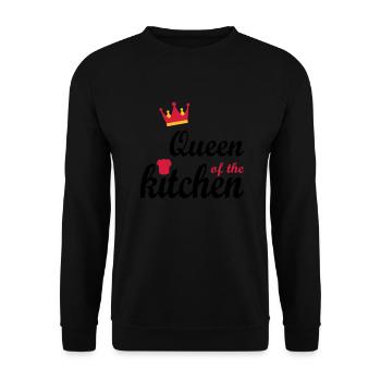 Weihnachtsgeschenke für Frauen - Unisex Pullover - Schwarz - Vorne - Alina (178cm) & Michal (187cm)