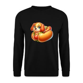 Hot-dog Hund - Sweat-shirt Unisexe - noir - Devant - Alina (178cm) & Michal (187cm)