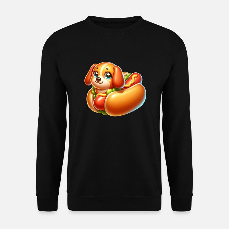 Hot Dog Hund - Unisex Pullover - Schwarz