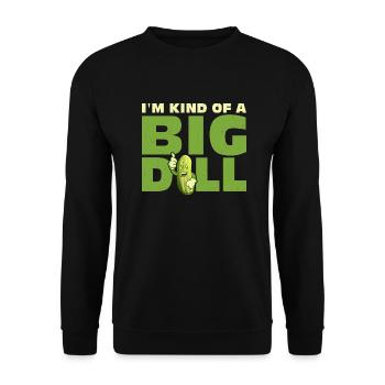 Je suis un peu un gros cornichon à l’aneth Concombre végétalien - Sweat-shirt Unisexe - noir - Devant - Alina (178cm) & Michal (187cm)