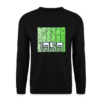 Vert 1959 - Sweat-shirt Unisexe - noir - Devant - Alina (178cm) & Michal (187cm)