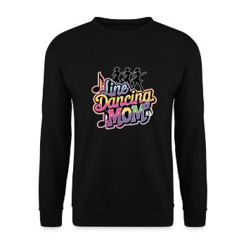 Mama tanzt Line Dance Line Dancing Mom - Unisex Sweatshirt - black - Front - Alina (178cm) & Michal (187cm)