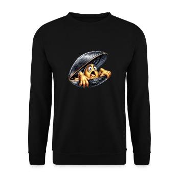 moule apeurée - Sweat-shirt Unisexe - noir - Devant - Alina (178cm) & Michal (187cm)
